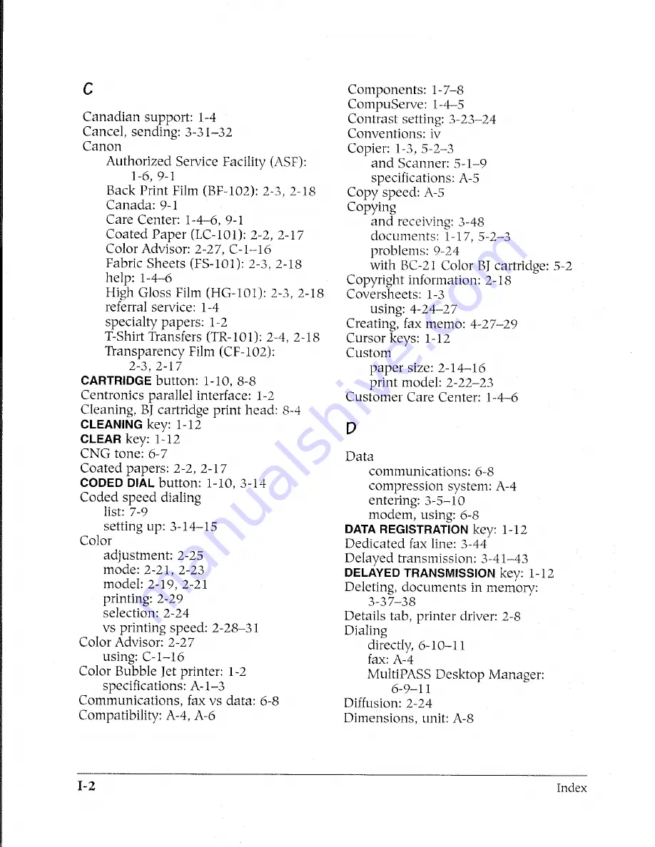 Canon MultiPASS C2500 User Manual Download Page 301