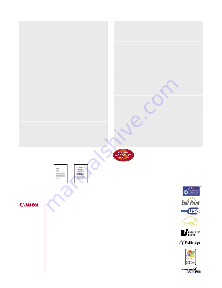 Canon MultiPASS MP390 Brochure & Specs Download Page 6