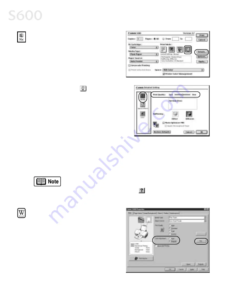 Canon S600 Quick Start Manual Download Page 16