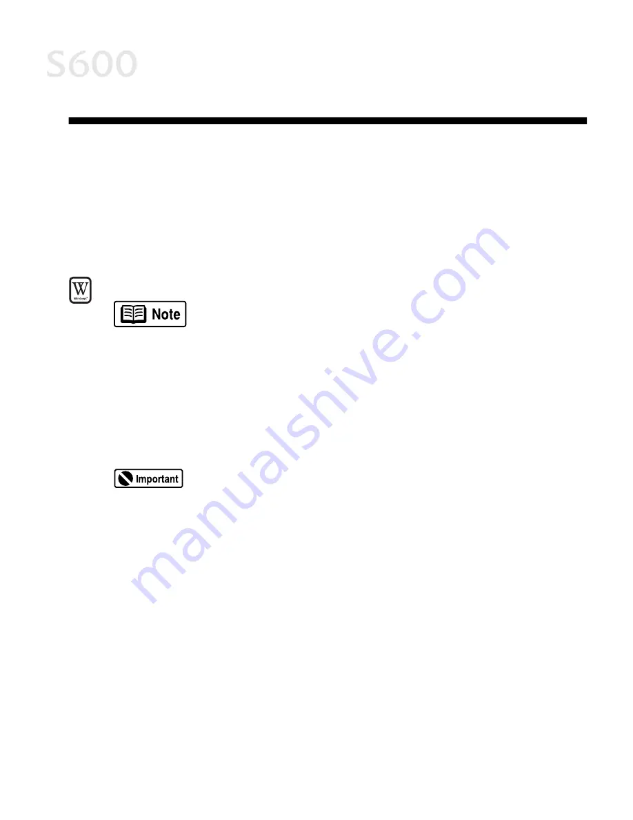 Canon S600 Quick Start Manual Download Page 37