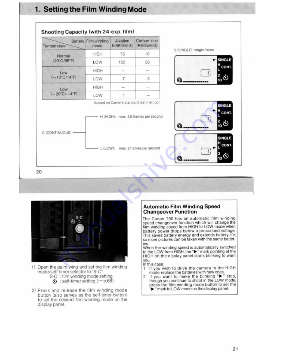 Canon T90 Instruction Manual Download Page 11