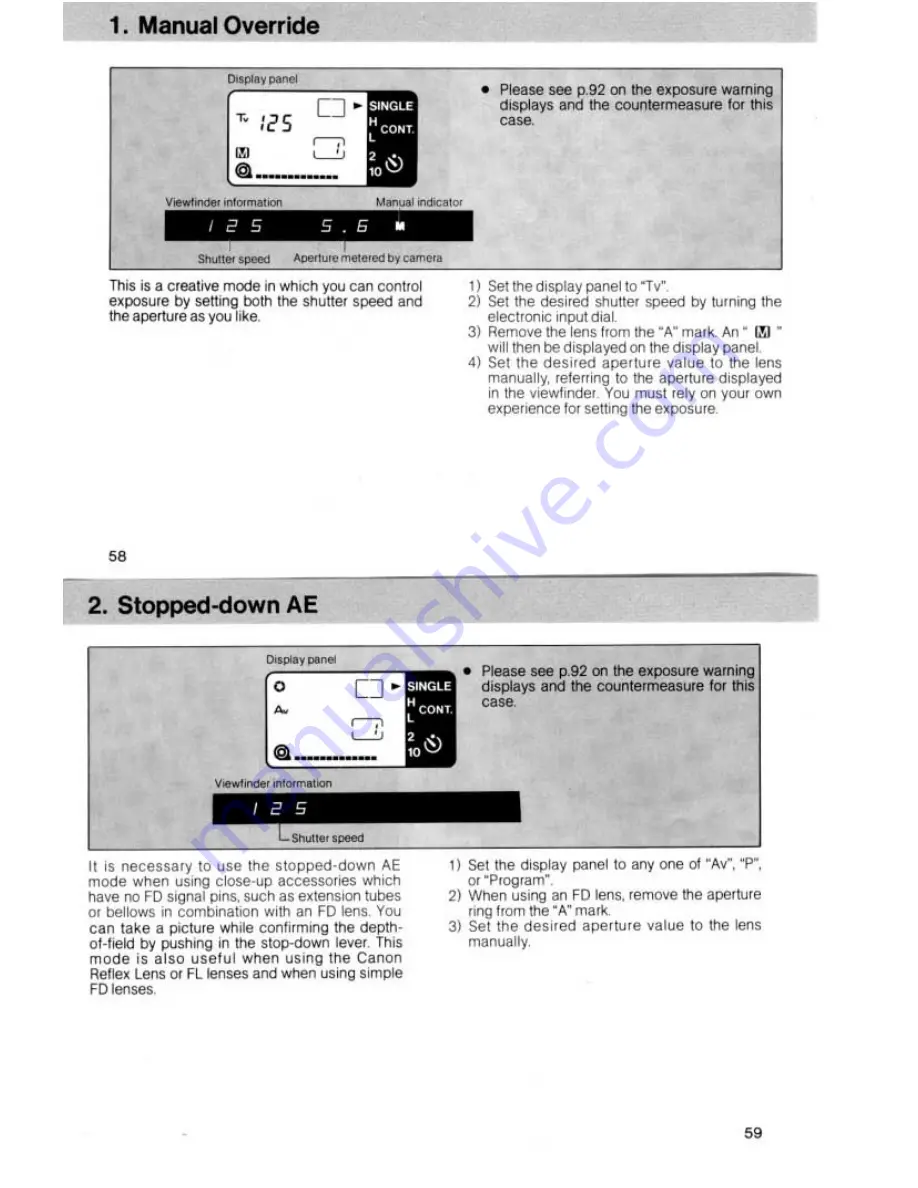 Canon T90 Instruction Manual Download Page 30