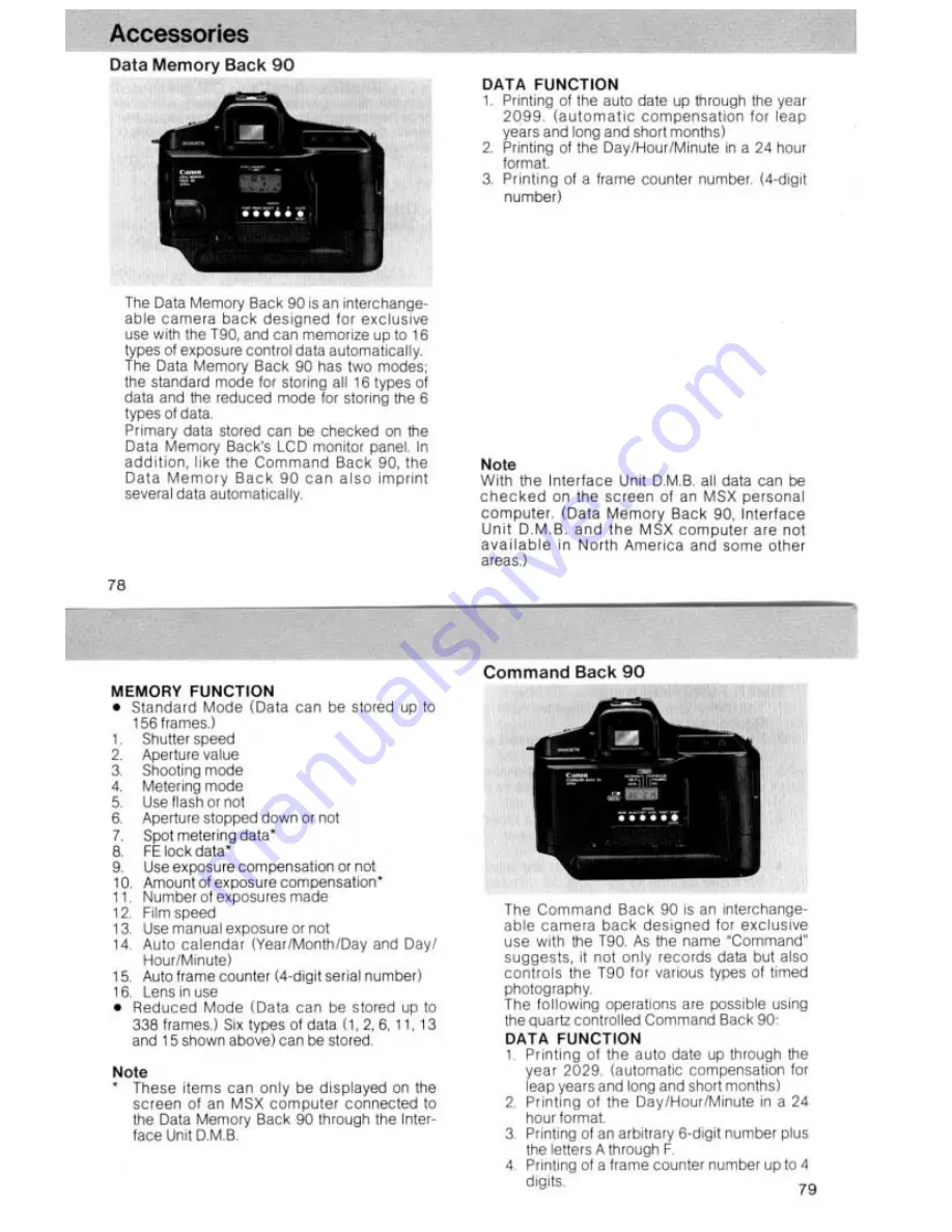 Canon T90 Instruction Manual Download Page 40