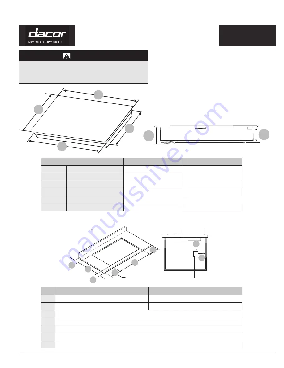 Dacor DTI30M Series Planning Manual Download Page 1