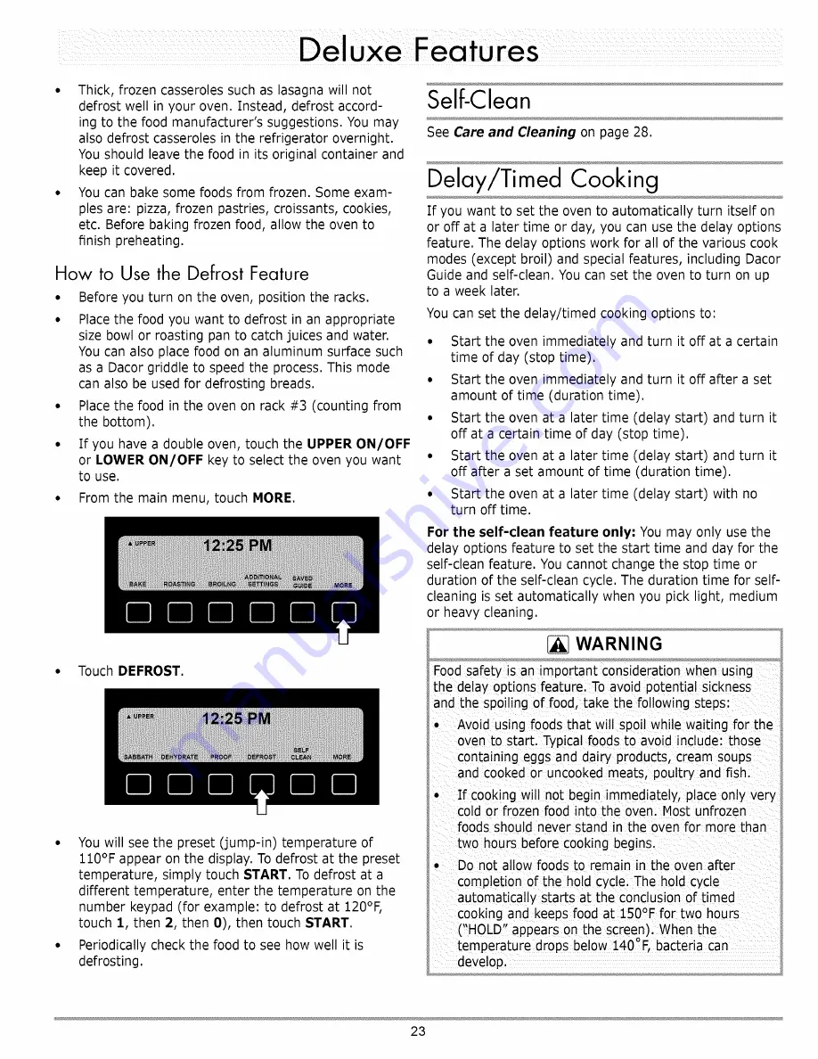 Dacor EO Series Use And Care Manual Download Page 105