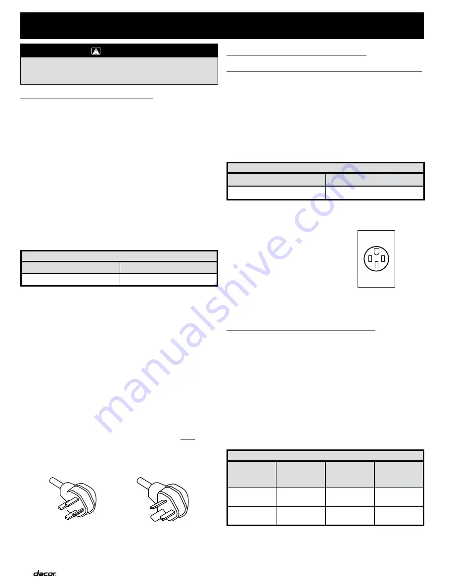 Dacor Epicure ER30DSCH Installation Instructions Manual Download Page 6