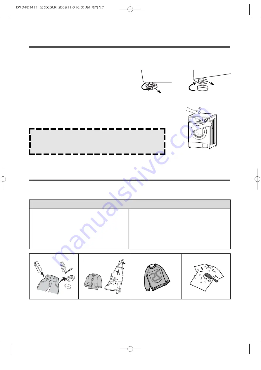 DAEWOO ELECTRONICS DWD-FD1411 Instruction Manual Download Page 7