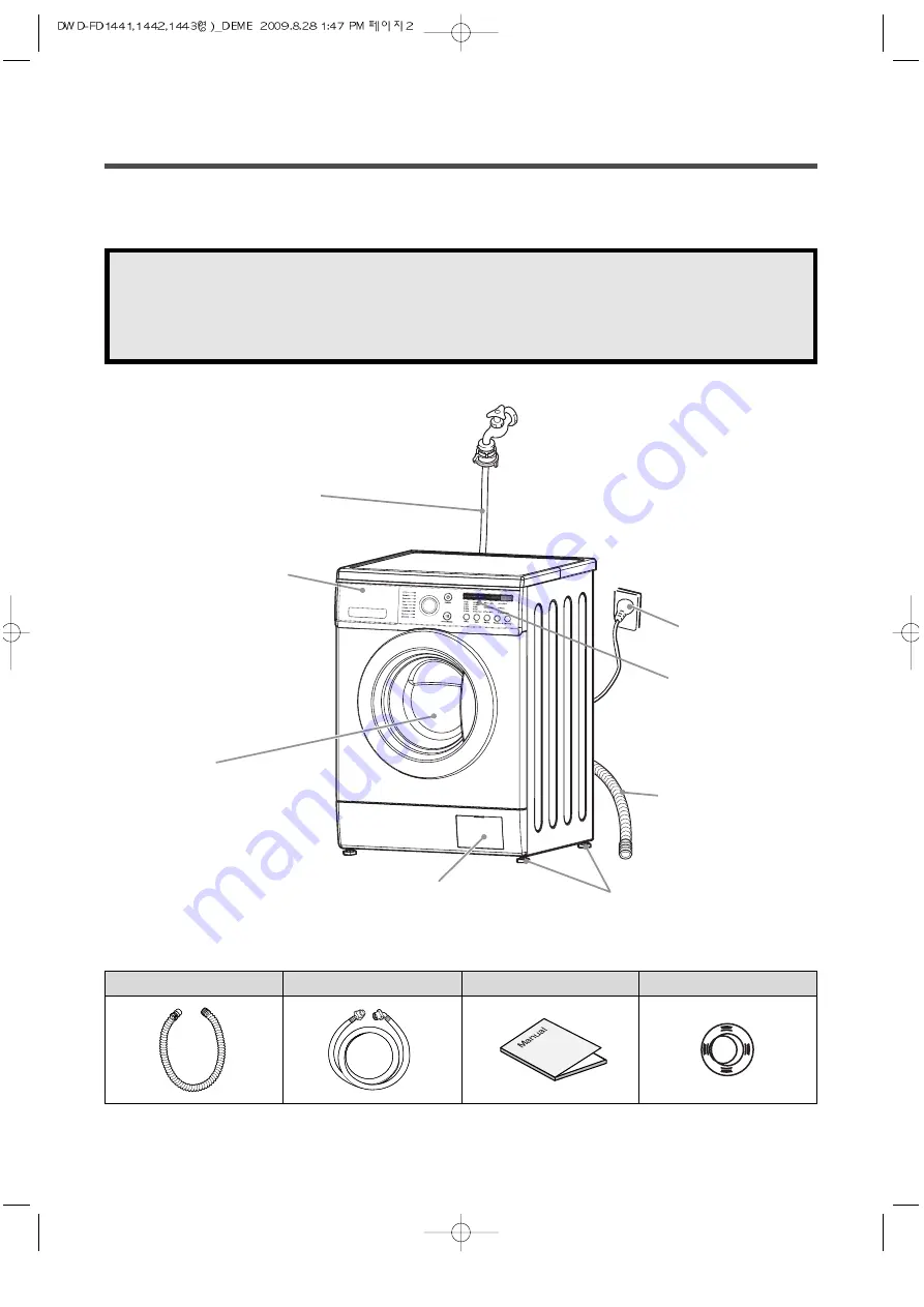 DAEWOO ELECTRONICS DWD-FD1441 Скачать руководство пользователя страница 2