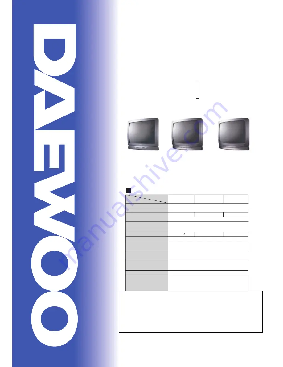 Daewoo DTQ-29S3FC Service Manual Download Page 1