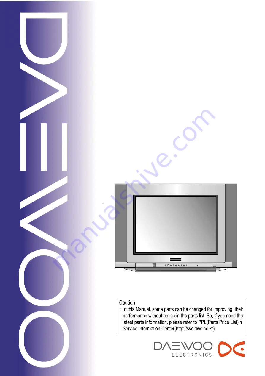 Daewoo DTR-29U9ME Service Manual Download Page 1