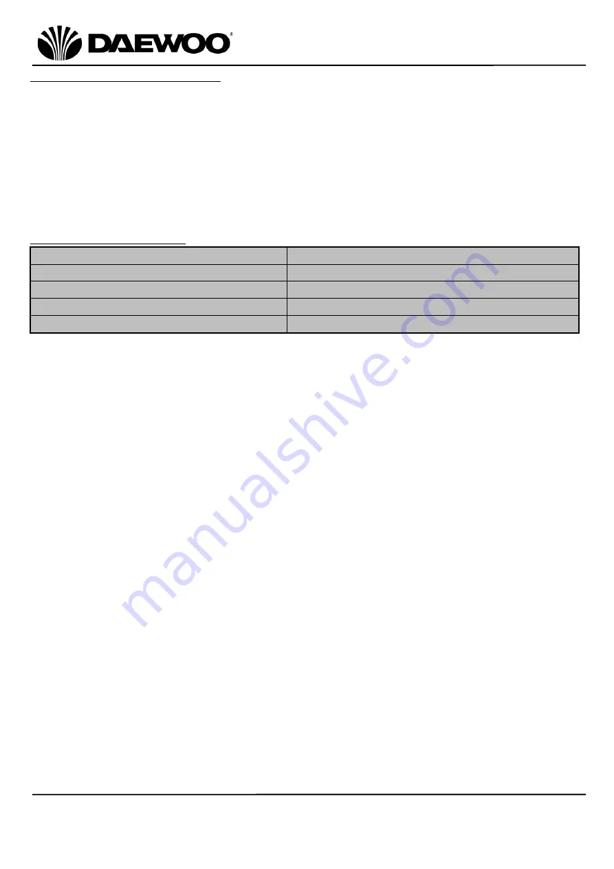 Daewoo sienna SDA2482 User Manual Download Page 10