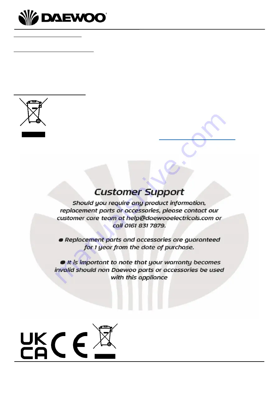 Daewoo sienna SDA2482 User Manual Download Page 11