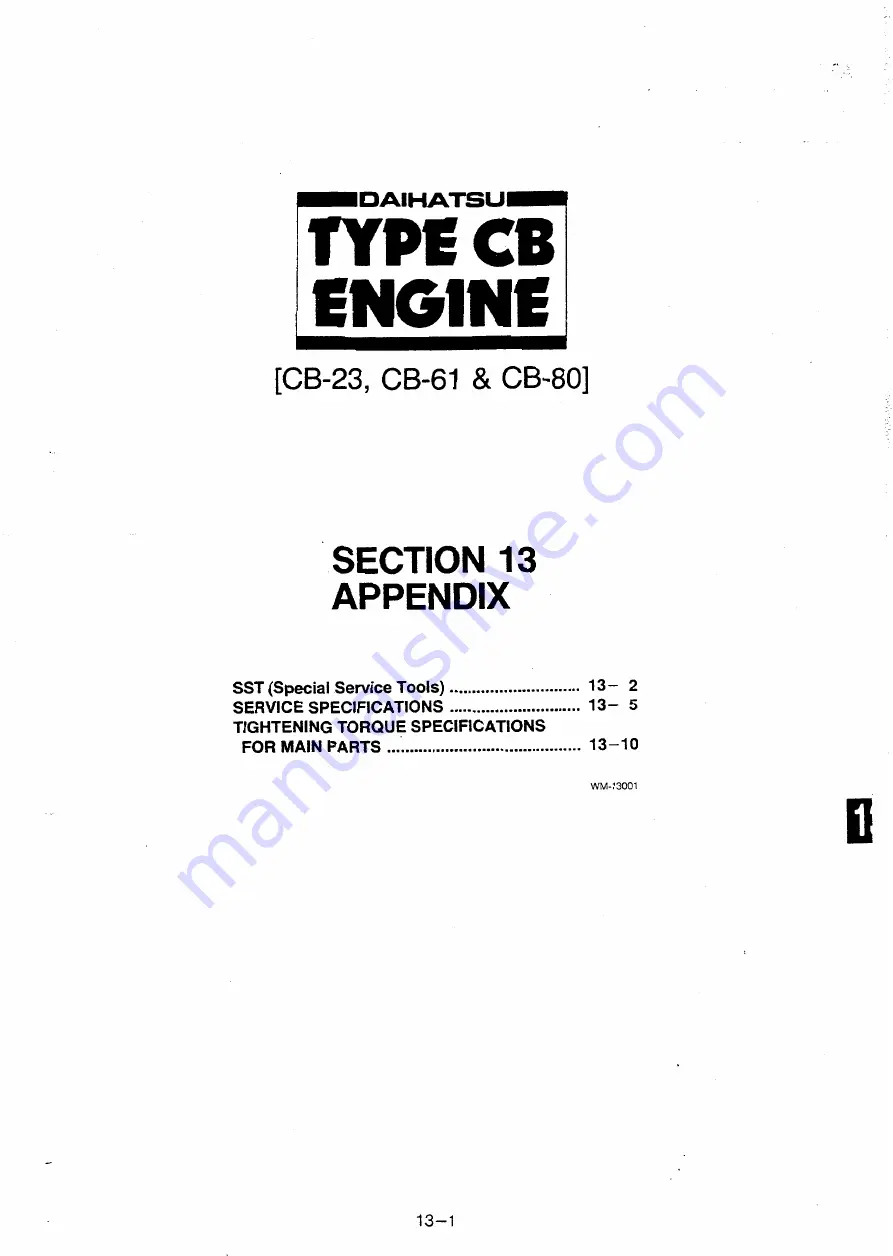 Daihatsu CB Series Manual Download Page 281