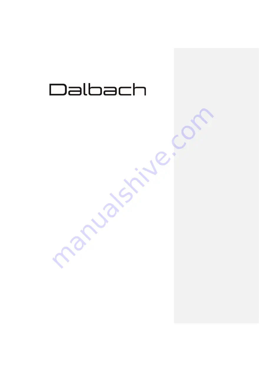 Dalbach GS45V-01 Manual Download Page 59