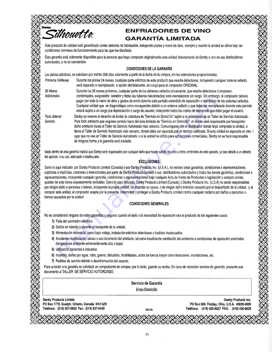 Danby Silhouette DWC512BLS-1 Owner'S Manual Download Page 14