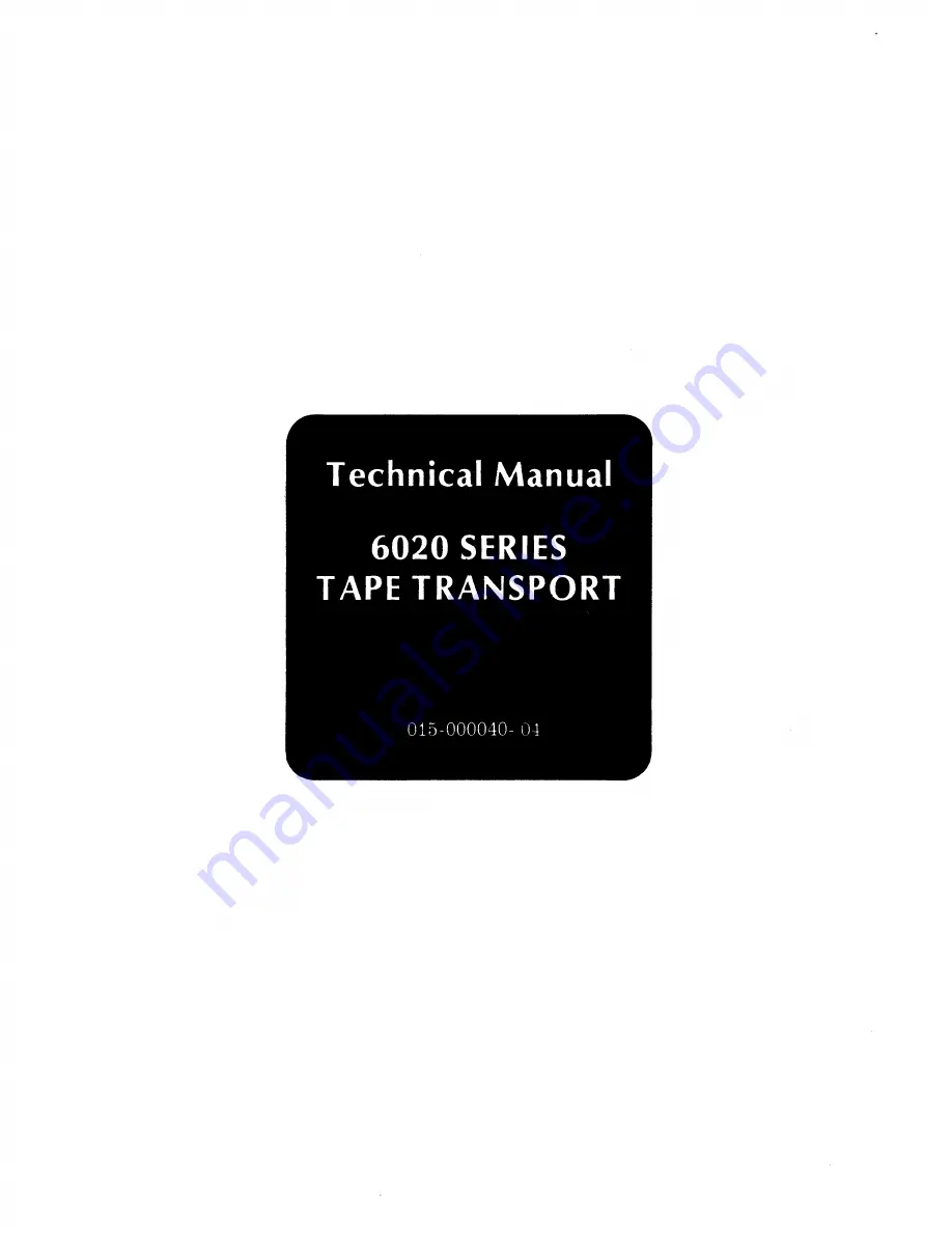 Data General 6020 Series Technical Manual Download Page 1