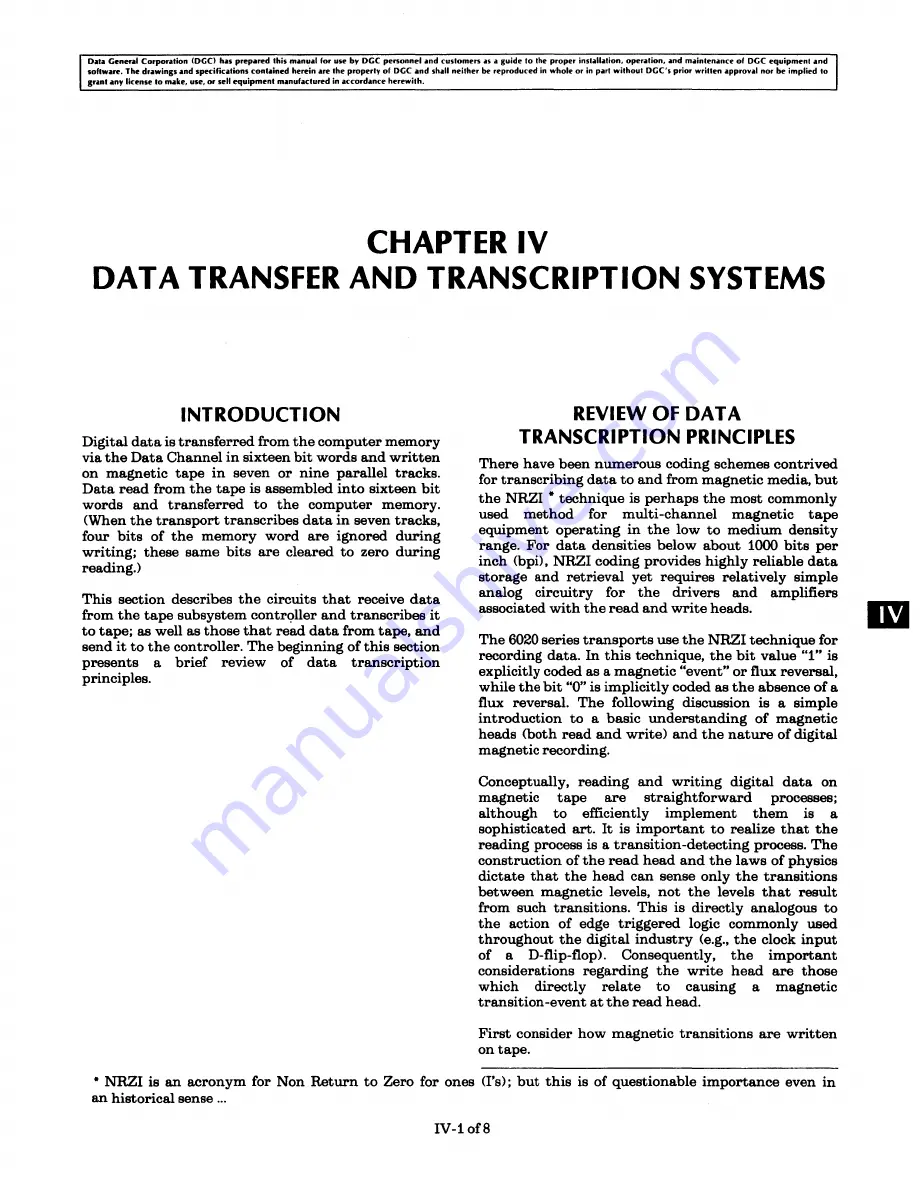 Data General 6020 Series Technical Manual Download Page 37