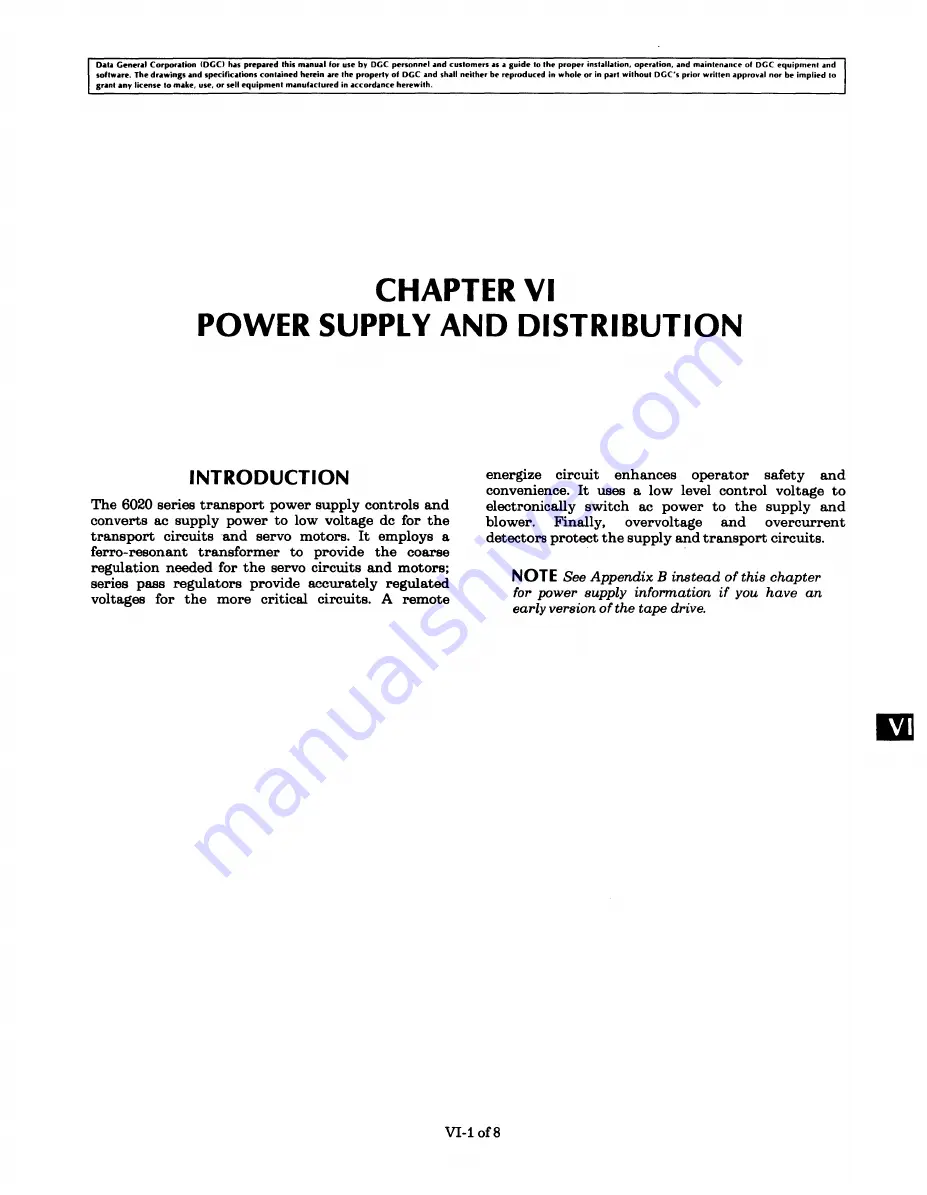 Data General 6020 Series Technical Manual Download Page 71