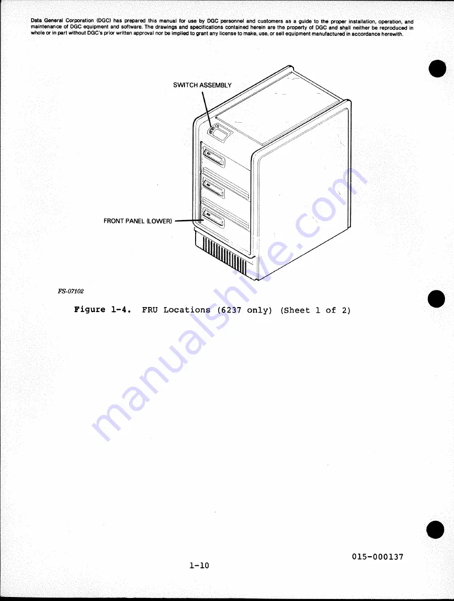 Data General 6236 Service Manual Download Page 20