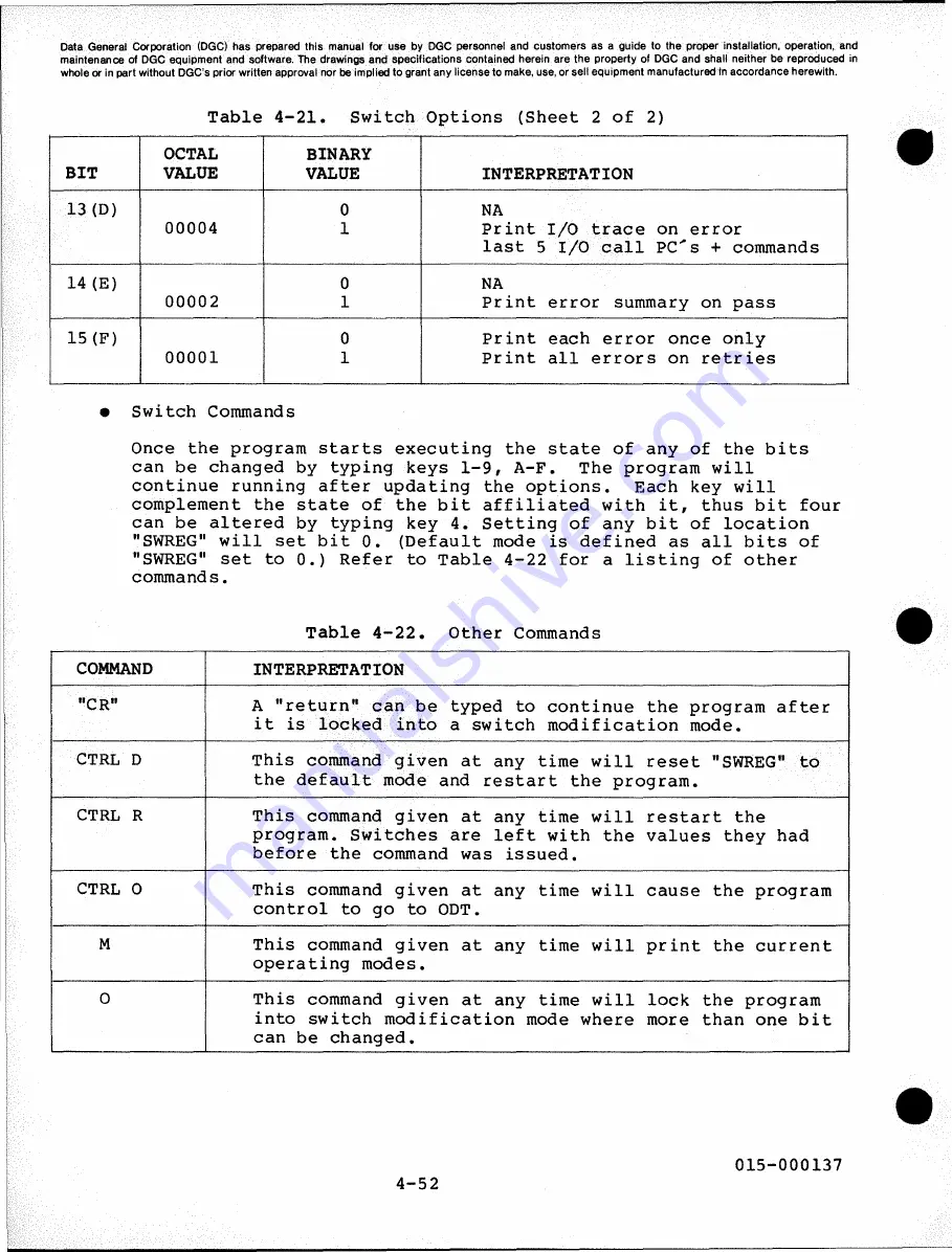 Data General 6236 Service Manual Download Page 130