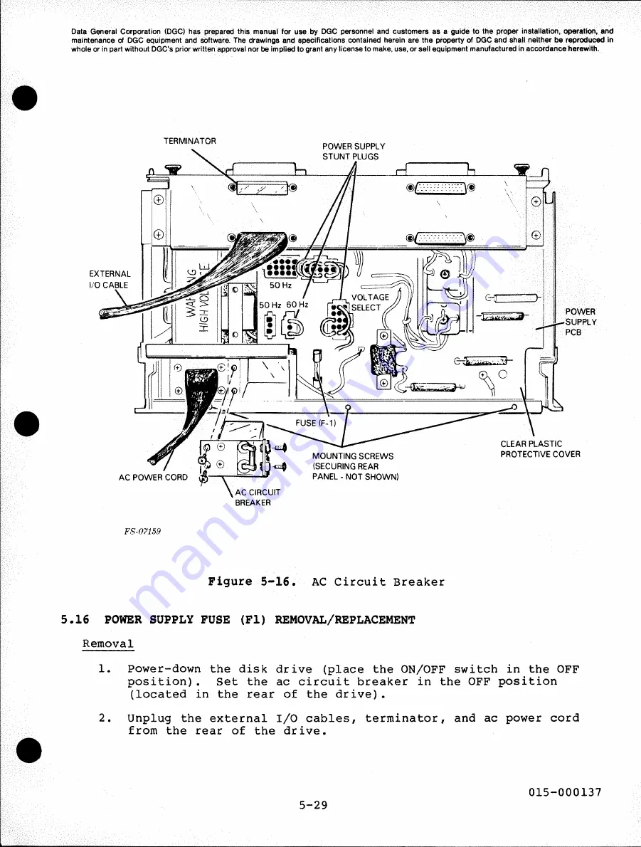 Data General 6236 Service Manual Download Page 173