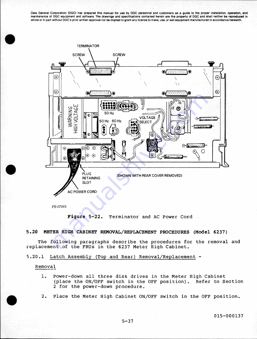 Data General 6236 Service Manual Download Page 181