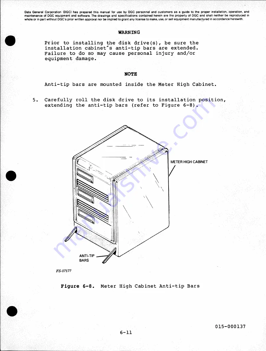 Data General 6236 Service Manual Download Page 202