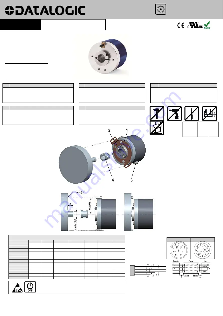 Datalogic ENC58-H14-PROG Manual Download Page 1