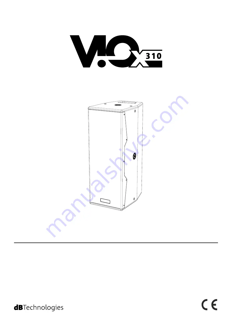 dB Technologies VIO X310 Скачать руководство пользователя страница 1