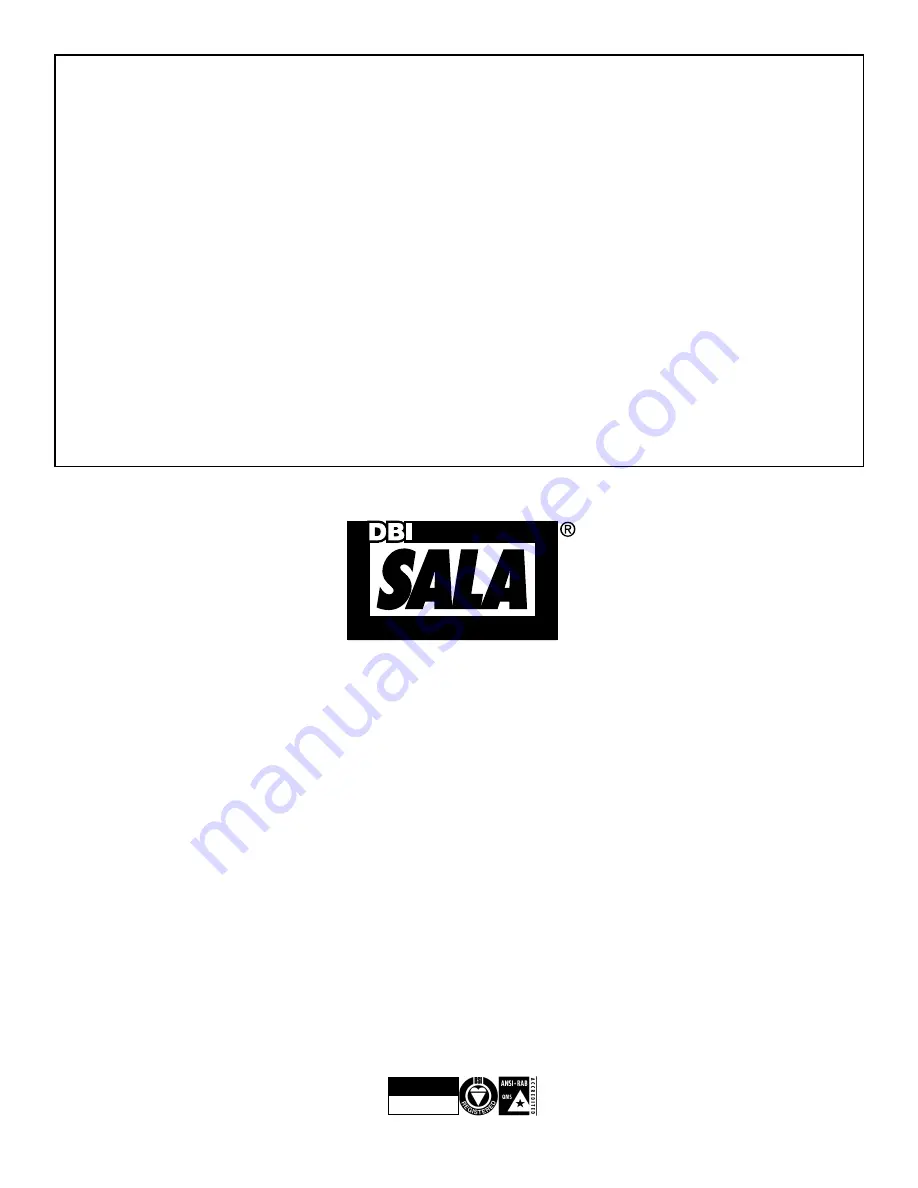 DBI SALA ExoFit NEX X300 User Instruction Manual Download Page 25