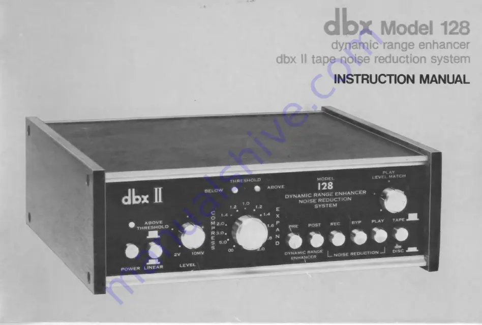 dbx 128 Instruction Manual Download Page 1