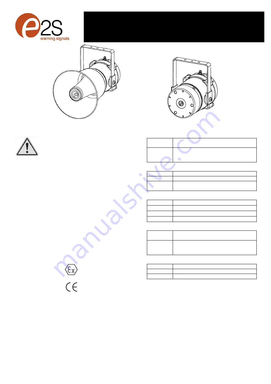 E2S BE S120D Series Instruction Manual Download Page 1