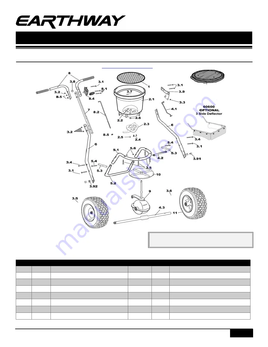 EarthWay SIDESPREAD CONTROL 2150 Assembly Instructions Manual Download Page 8