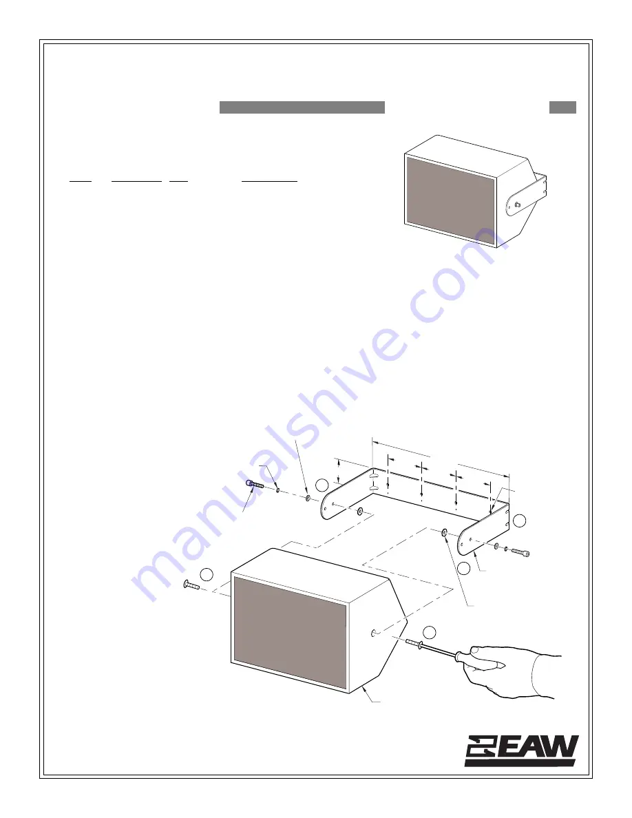 EAW UB80 Installation Instructions Download Page 1