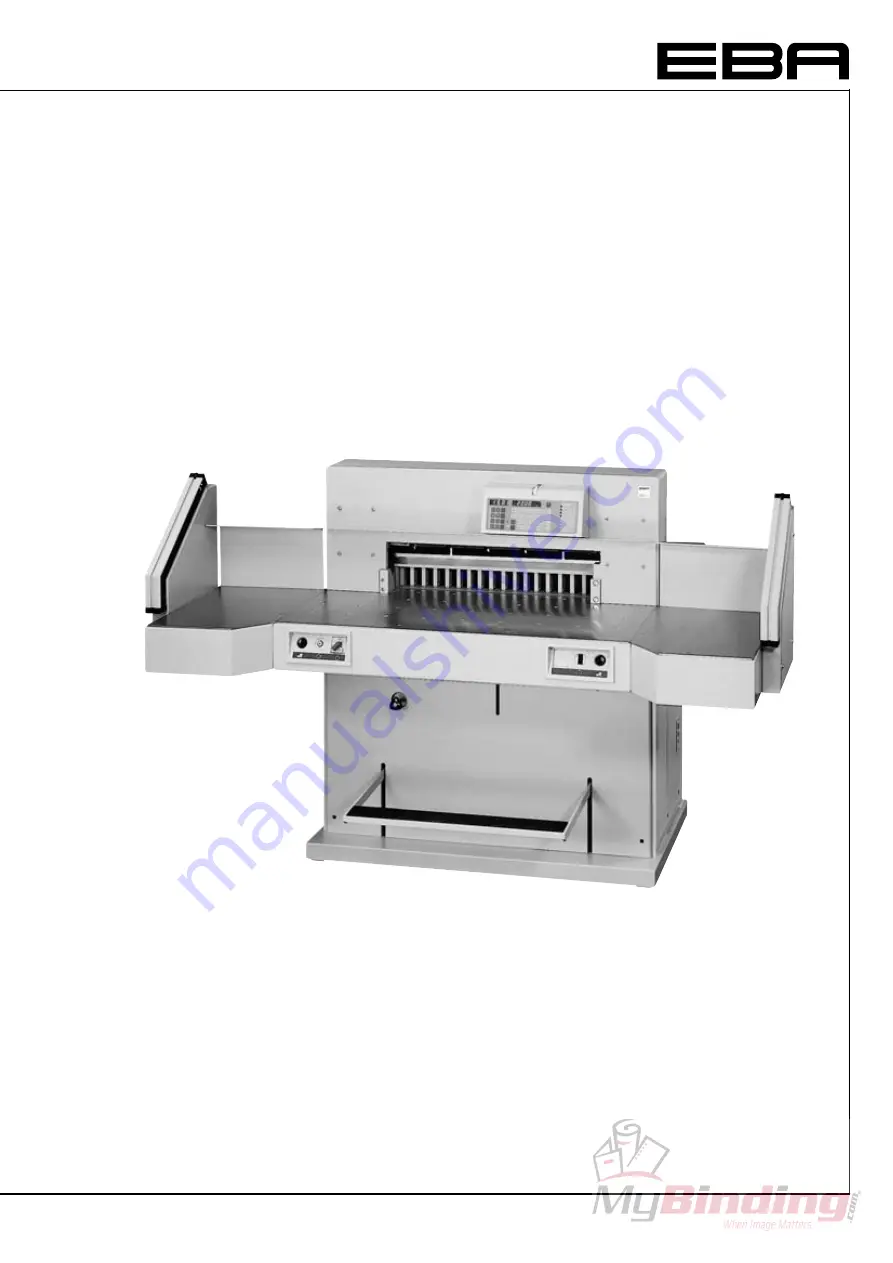 EBA 721-06LT Guillotine Instruction Manual Download Page 2