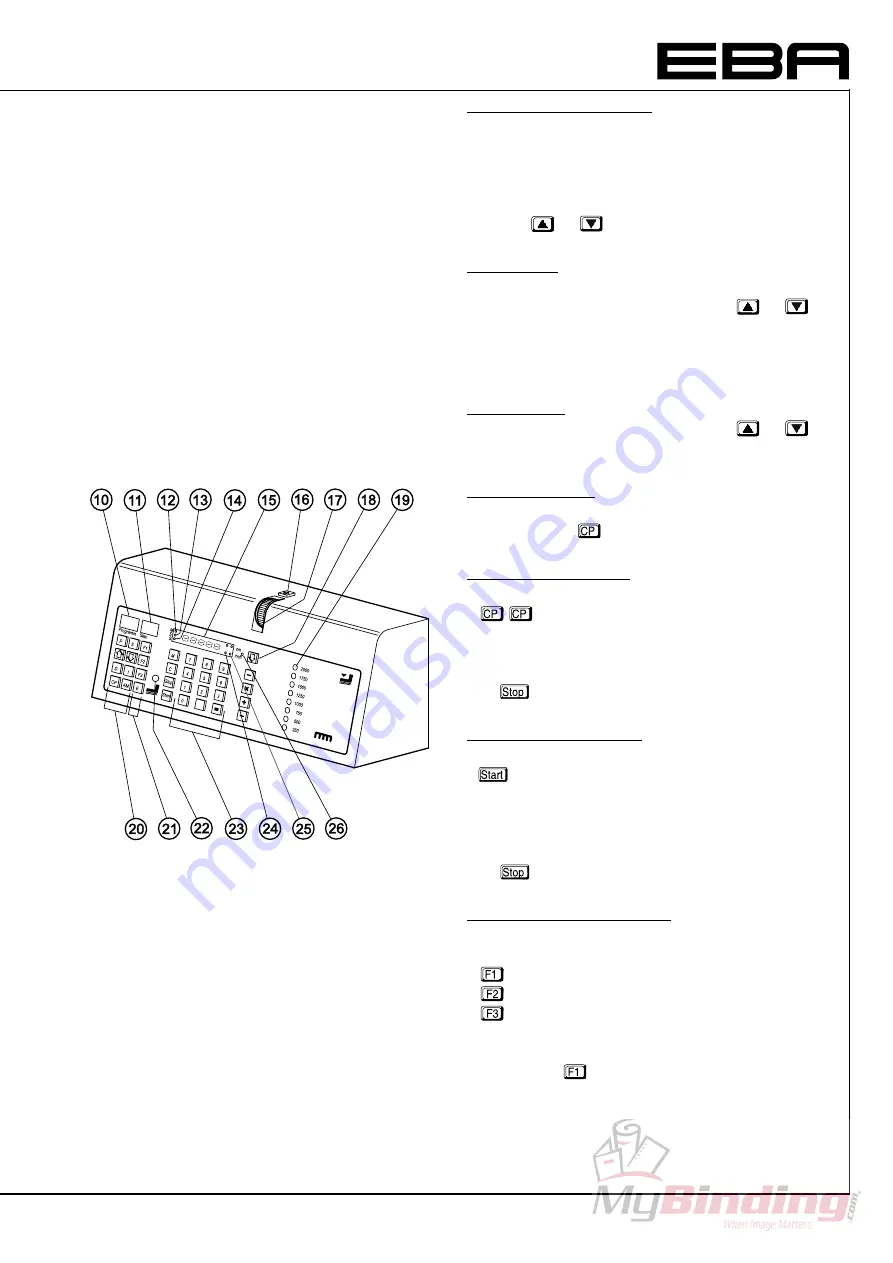 EBA 721-06LT Guillotine Instruction Manual Download Page 14