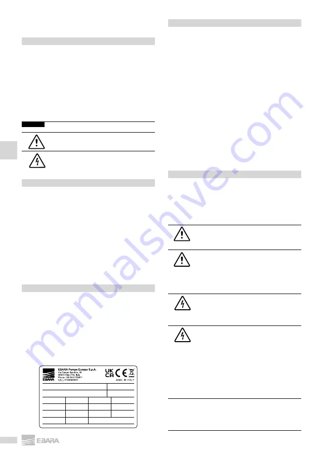 EBARA HYDROSTATION Operating And Maintenance Manual Download Page 28