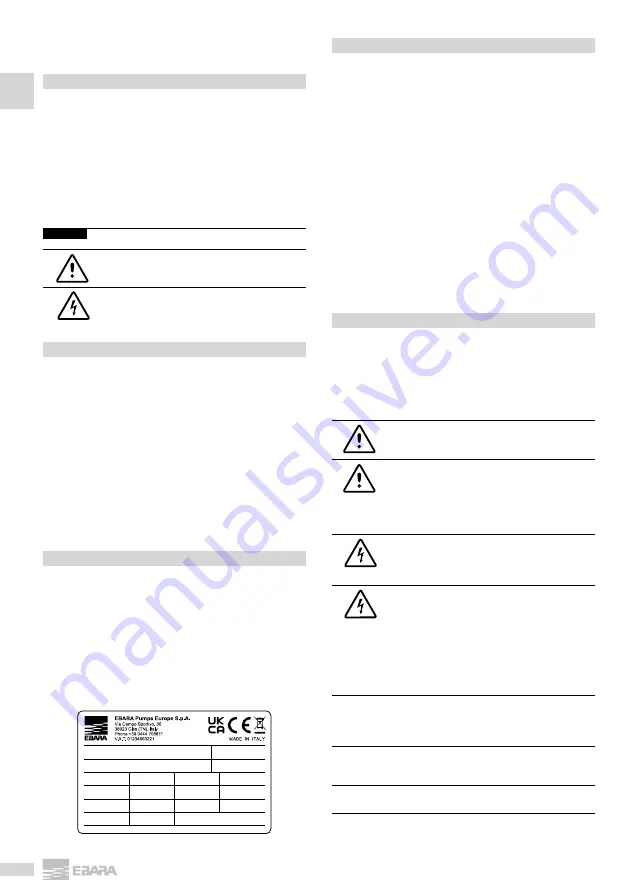 EBARA HYDROSTATION Operating And Maintenance Manual Download Page 92