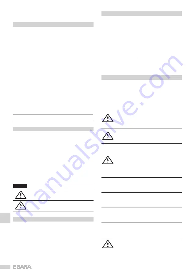 EBARA K Series User & Maintenance Manual Download Page 58