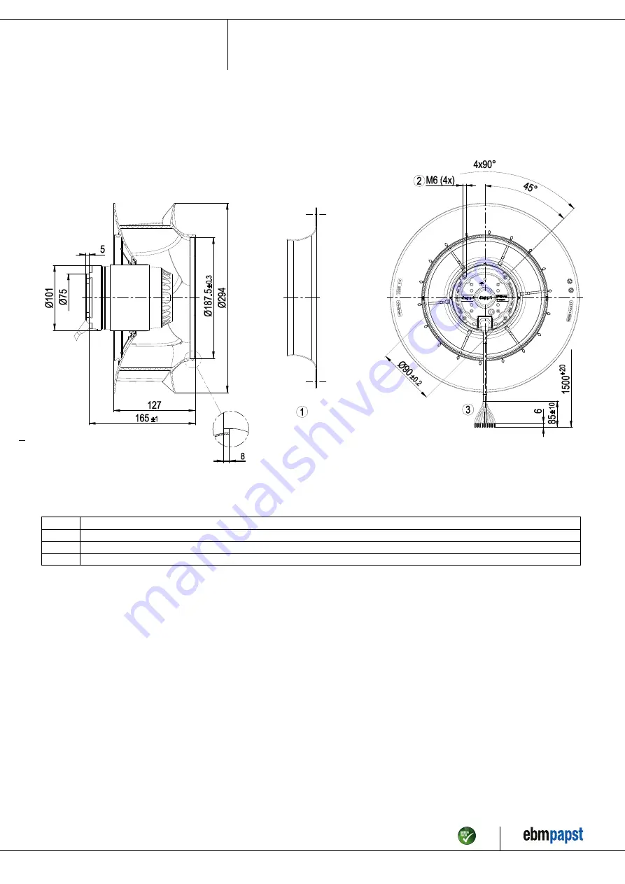 ebm-papst R2D280-RB08-11 Operating Instructions Manual Download Page 4