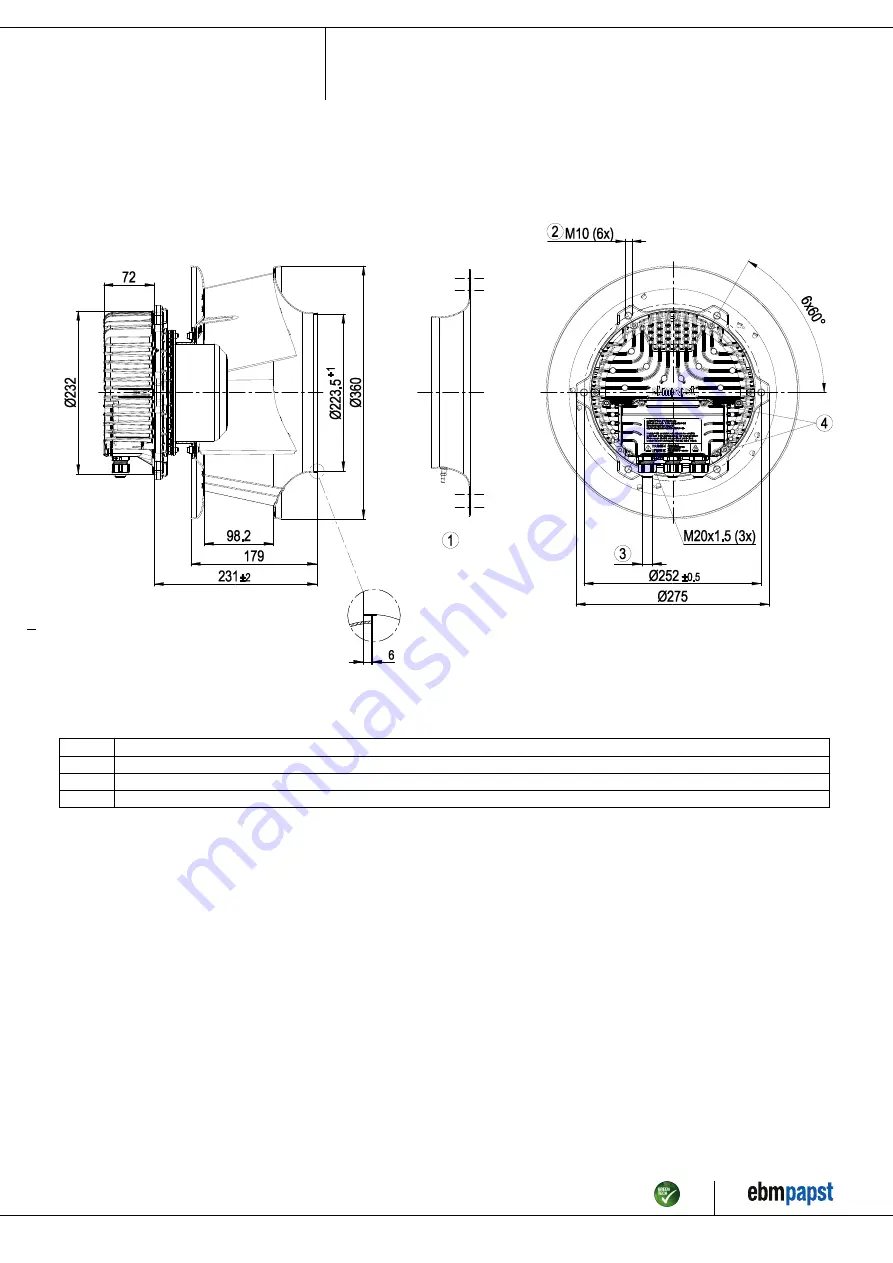 ebm-papst R3G310-PG57-21 Operating Instructions Manual Download Page 4