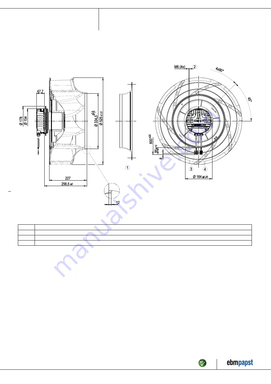 ebm-papst R3G500-RT04-H1 Operating Instructions Manual Download Page 4