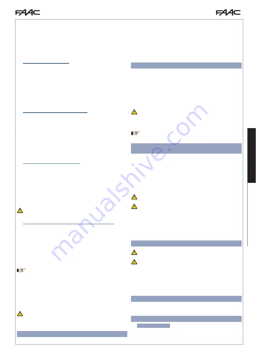 FAAC 617 Instruction Manual Download Page 14