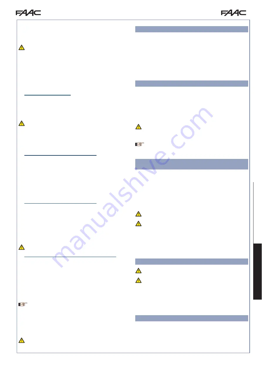 FAAC 617 Instruction Manual Download Page 18