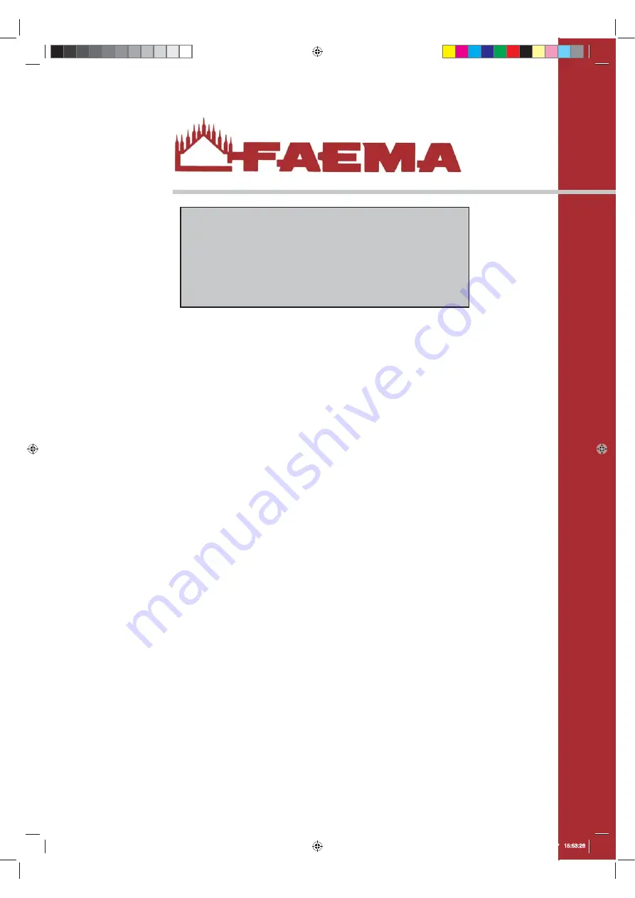 Faema E91N/A Ambassador SE Use And Installation Download Page 1