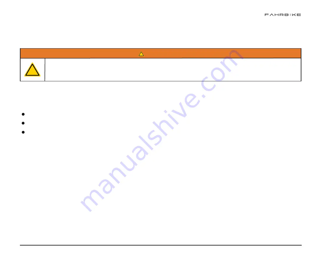 FAHRBIKE TERRA Owner'S Manual Download Page 16