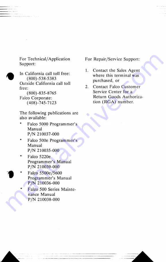 Falco 500e Quick Setup Manual Download Page 18