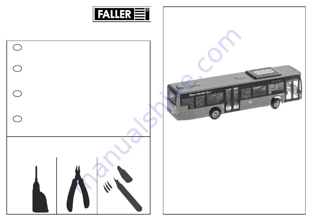 Faller CAR SYSTEM CONVERSION CHASSIS LORRY MB CITARO... Assembly Instructions Download Page 1