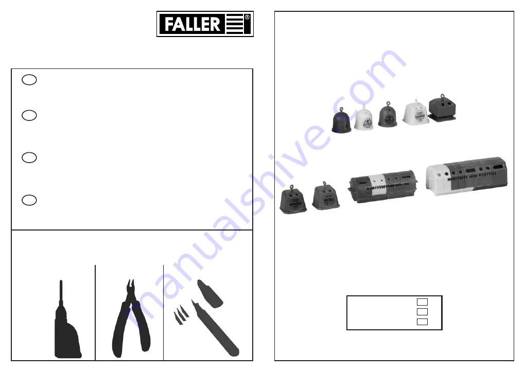 Faller RECYCLING CONTAINER SET Manual Download Page 1