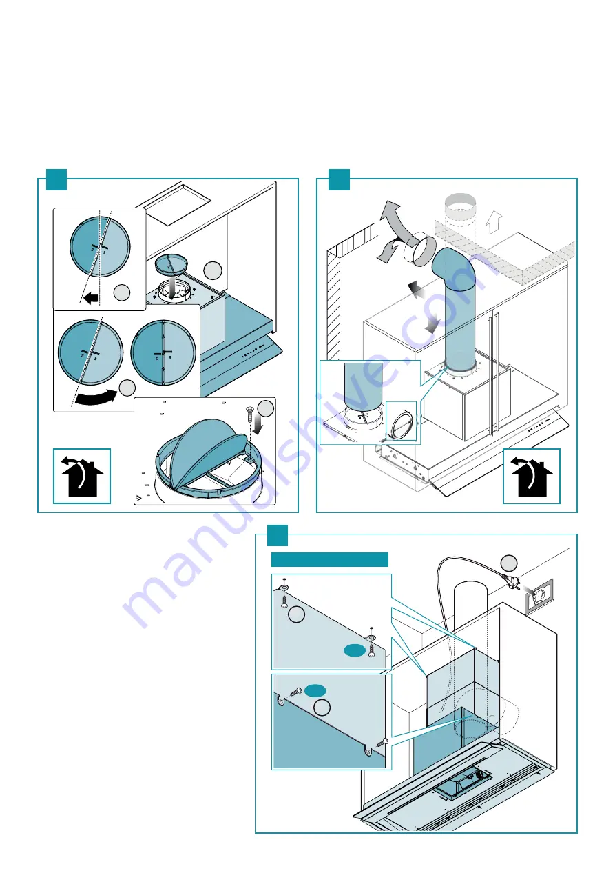 FALMEC Design Virgola Touch 60 Instruction Booklet Download Page 7